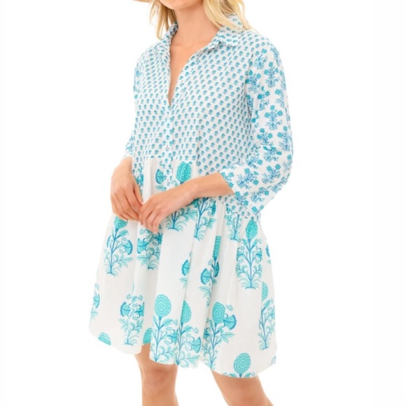 Tuckernuck Dresses & Skirts - Tuckernuck Ro’s Garden Deauville Cotton Drop Waist Button Up Dress, Size XS